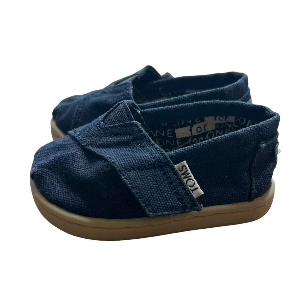 Toms T3 Navy Blue Toddler Shoes
